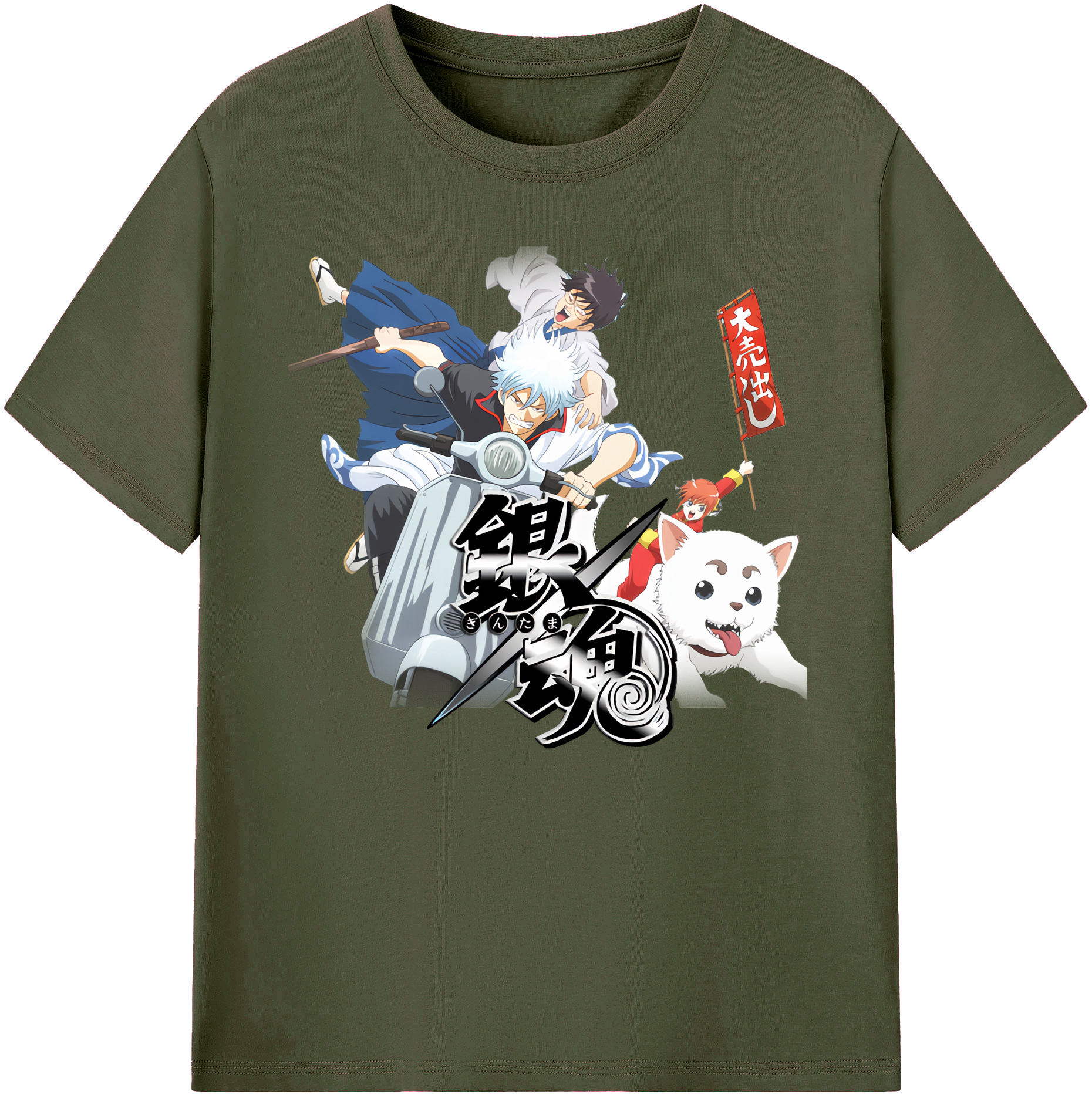 （画像用） ぎんたま 坂田銀時（さかたぎんとき） 神楽 志村新八（しむら しんぱち） GINTAMA Sakata Gintoki Kagura Shimura Shinpachi 綿100％ メンズ半袖Tシャツ｜肌触りやわらか＆通気性